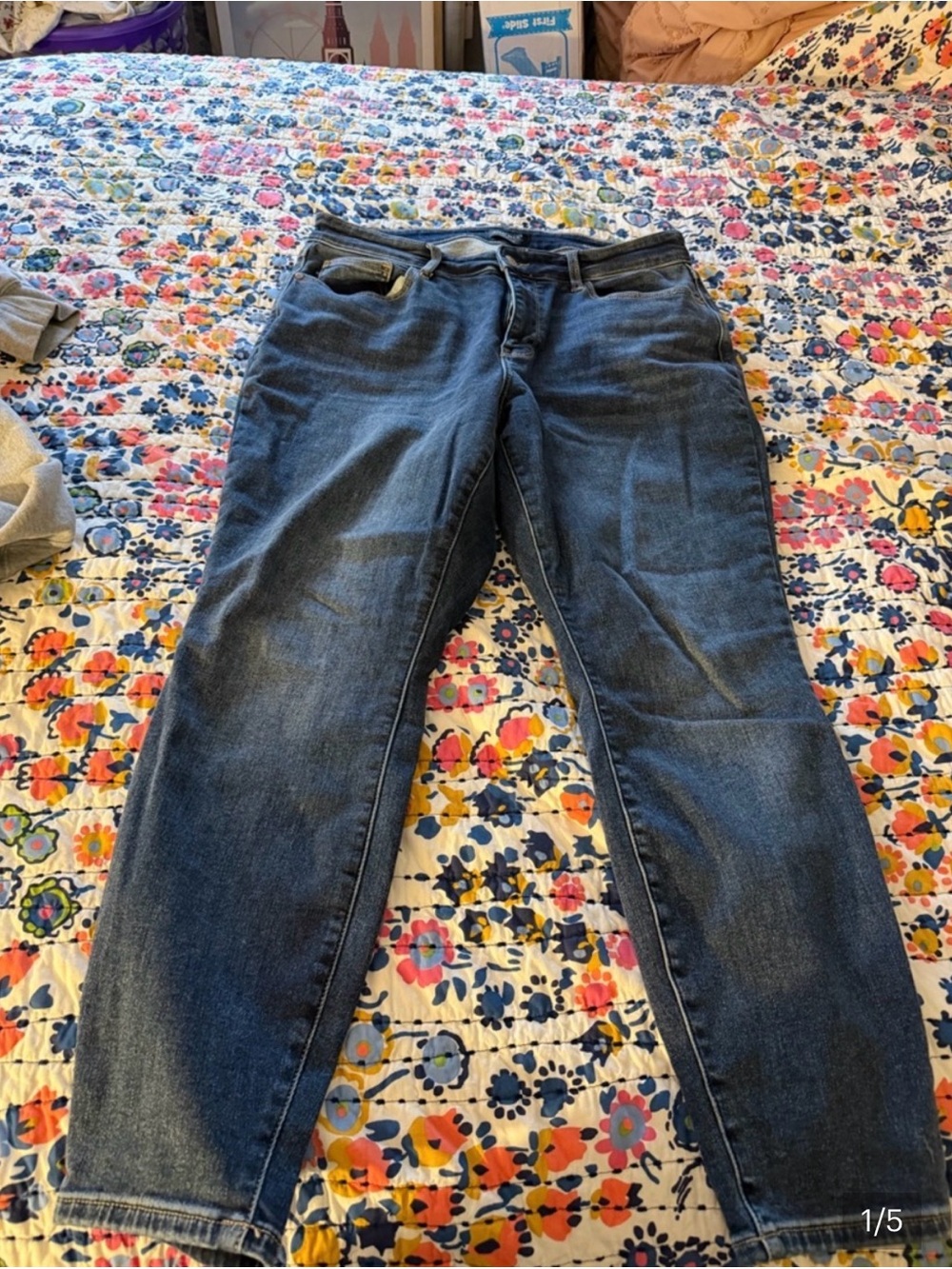 Judy Blue LITTLE MISS SUNSHINE Mid-Rise Thermal Skinny Jeans Size 14W